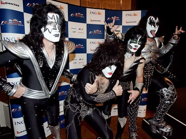 kiss band without makeup. Picture of original KISS band,