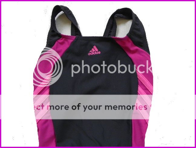 ADIDAS►BADEANZUG SCHWIMMANZUG GRAU/PINK ►116 176 ►NEU  